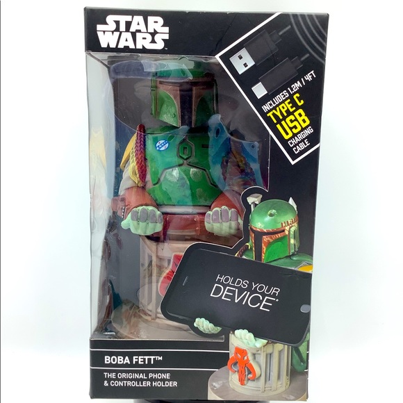 BOBA FETT, ..The ORIGINAL PHONE & CONTROLLER  HOLDER .. BNIP ..🤖 - Picture 1 of 5